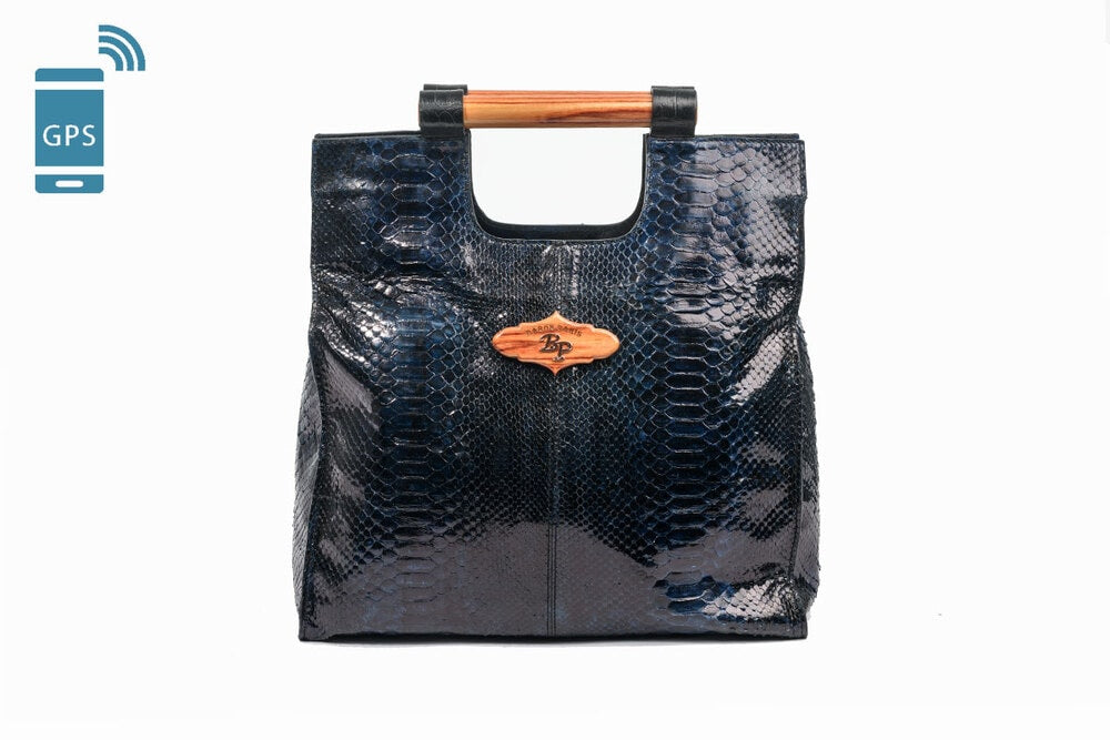 Marsellaise Handbag, Seafoam Green Alligator with Gray Accents – Baron Paris