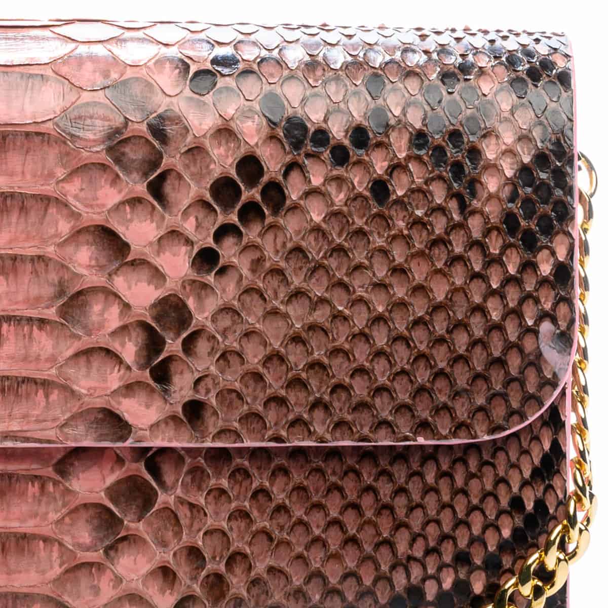 Lady Victoria Clutch, Multi-Colored Pink and Black Python – Baron Paris