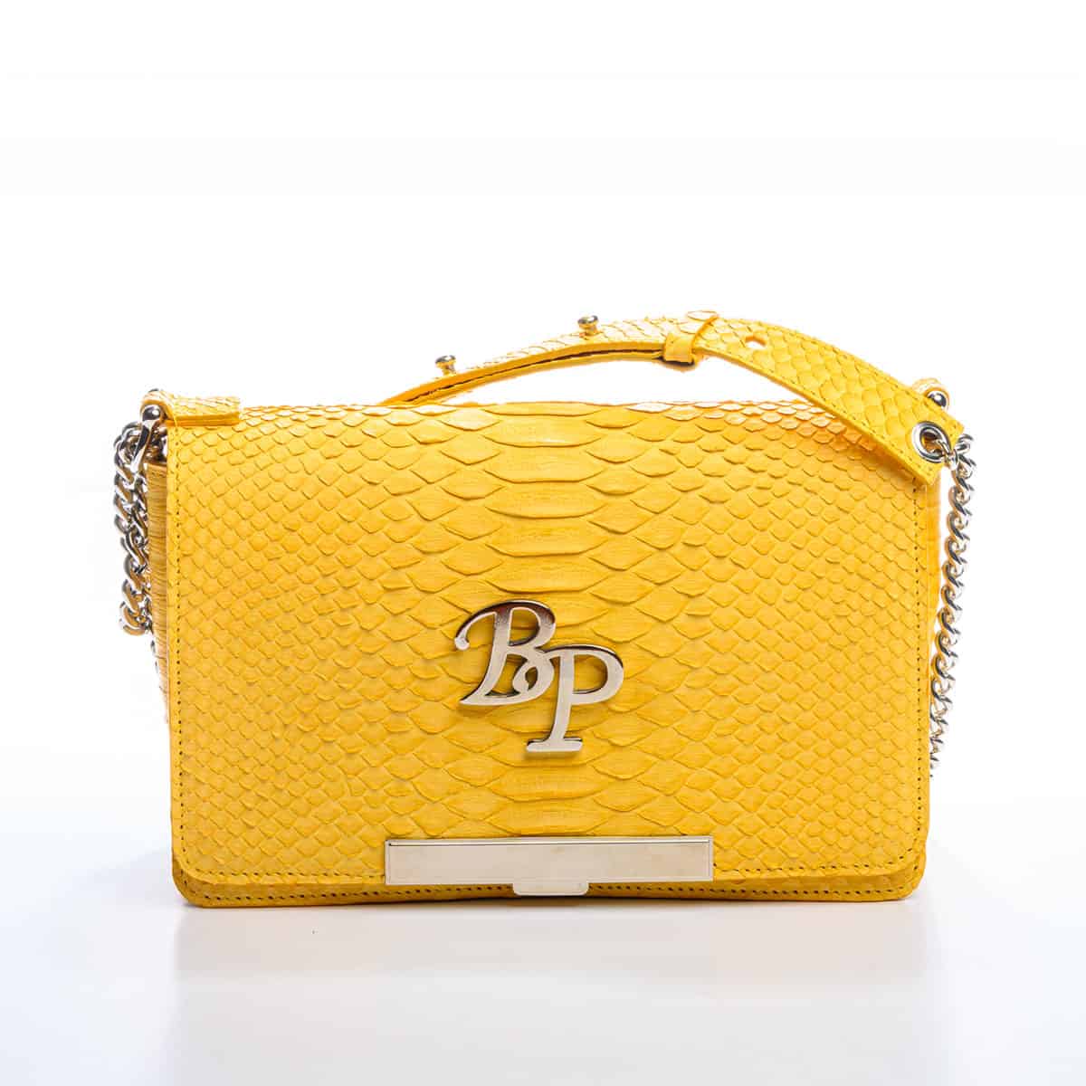 Marie Antoinette Chain Bag, Saffron Yellow Python – Baron Paris