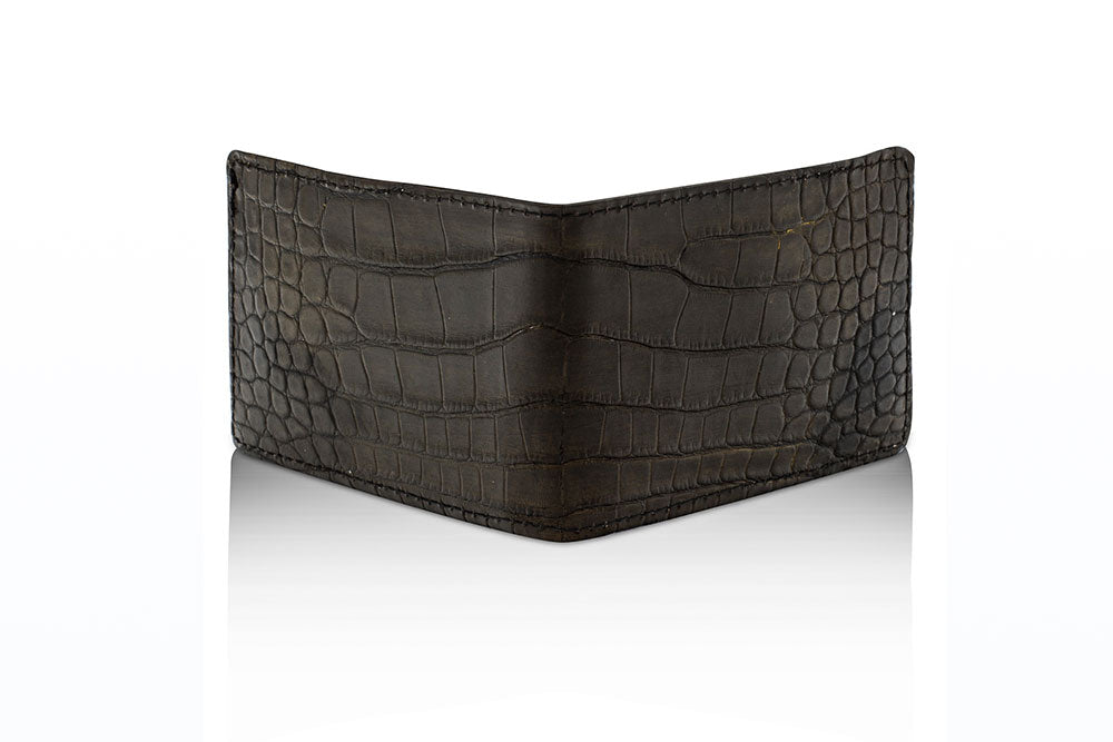 Men's Bi-fold bronze alligator wallet