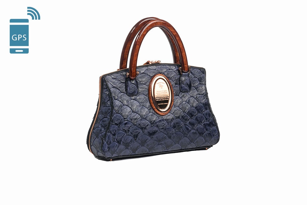 Jeanne D'Arc Royal Blue Arapaima Handbag – Baron Paris