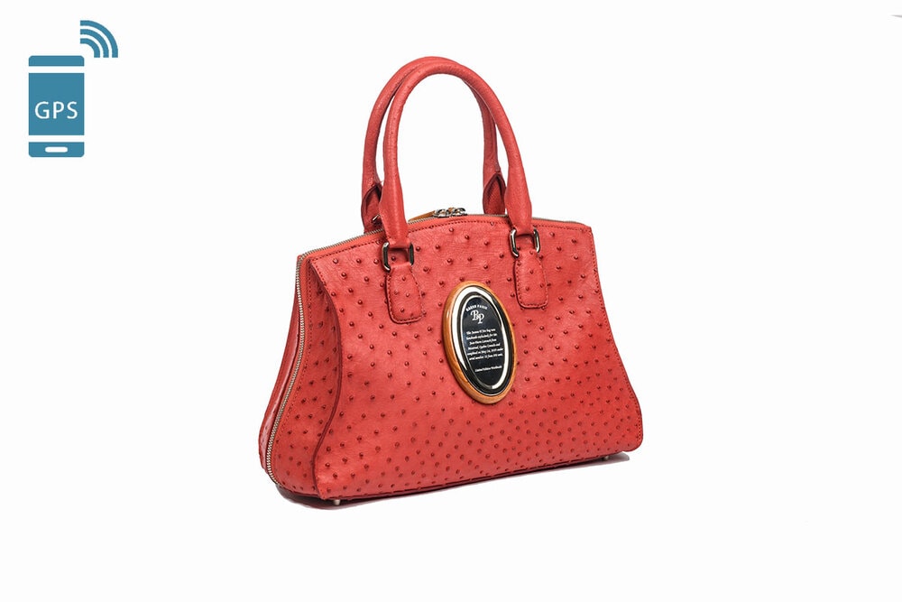Duchesse De Bourgogne Medium Pink Ostrich Handbag