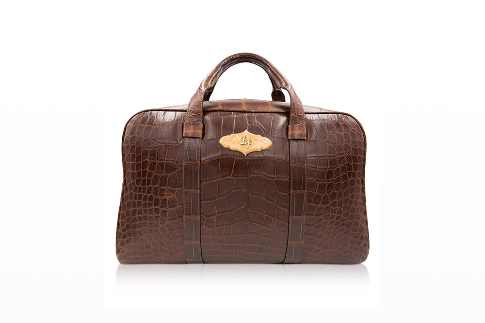 Louis XIV Cognac Alligator Travel Bag