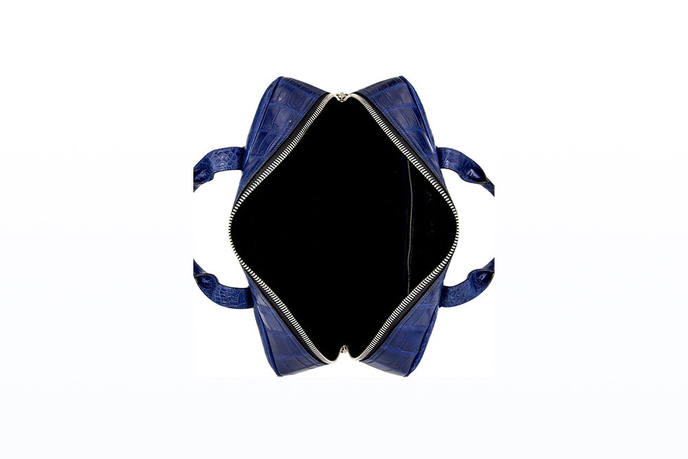 Louis XIV Navy Blue Alligator Travel Bag