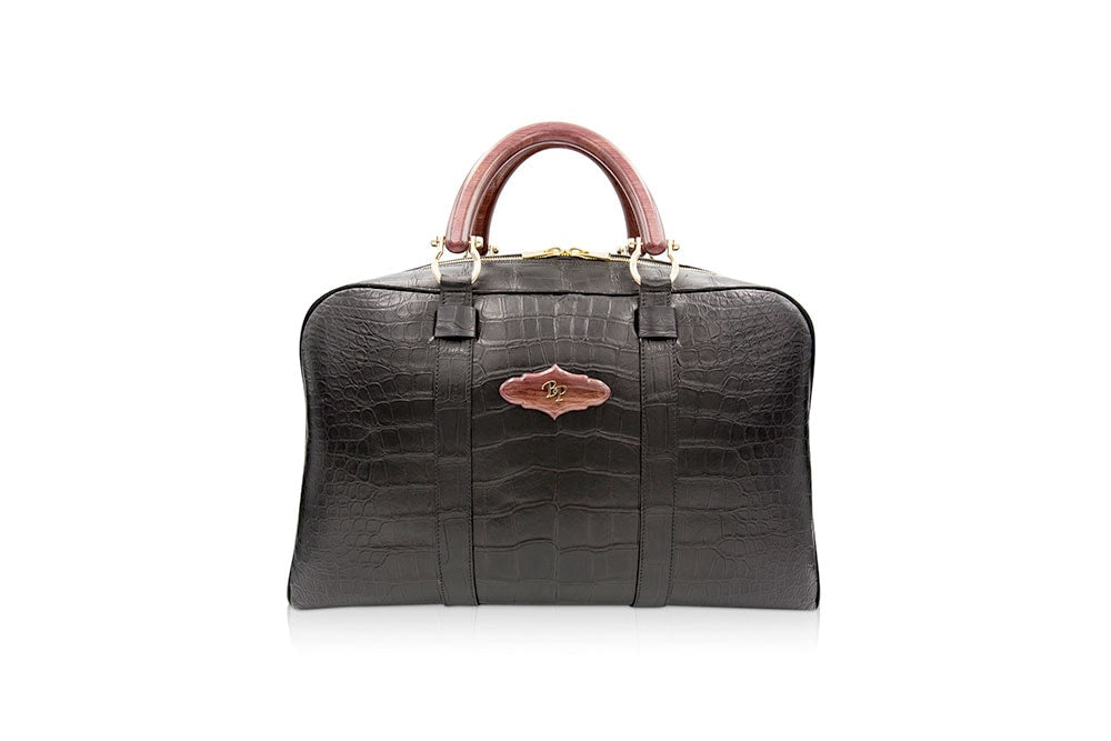 Louis XVI Black Alligator Travel Bag